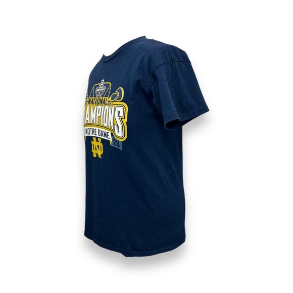 Blue 84 Mens Notre Dame Lacrosse 2023 National Champions Cotton T-Shirt M Navy - Picture 3 of 7